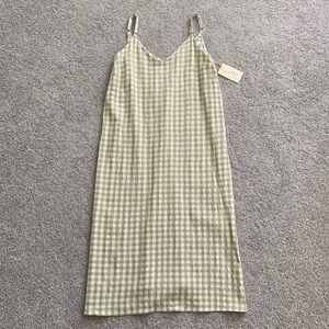 Gingham midi dress